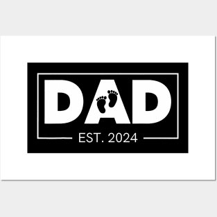 Dad Est. 2024 Expect Baby New Father Posters and Art